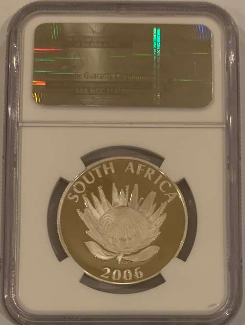 2006 PF70 Proof Protea R1 Silver Desmond Tutu coin NGC graded