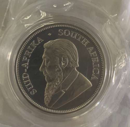 Rare 2018 Great Wall privy Mintmark 1oz Silver Krugerrand BU coin still in factory sealed packaging