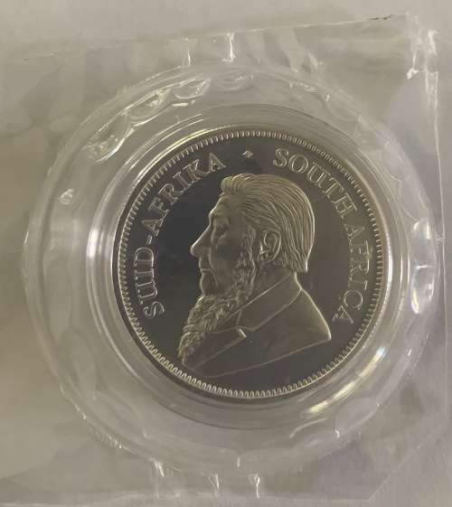 Rare 2018 Great Wall privy Mintmark 1oz Silver Krugerrand BU coin still in factory sealed packaging
