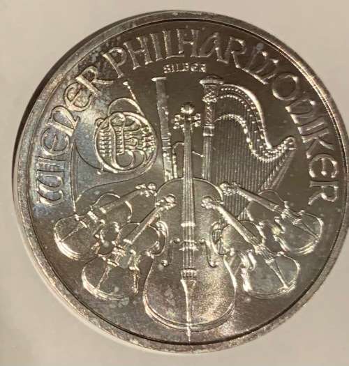 2008 Austria Philharmonic 1oz Bullion Silver coin - Not often seen