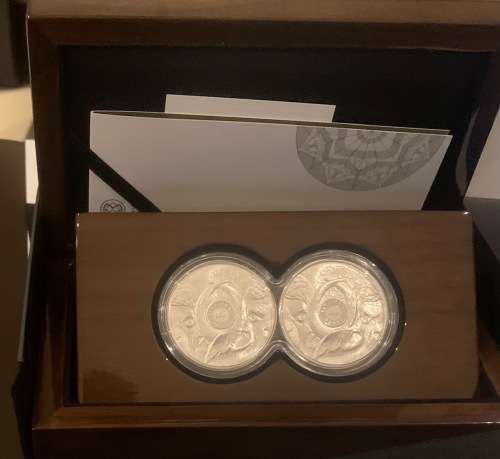 2021 Double capsule Proof Buffalo R5 Silver coin set with beautiful Bufallo box - 2 X 1oz coins