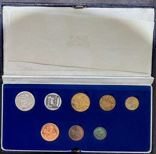 1990 proof South Africa coin set R2 to 1c in original SAM box