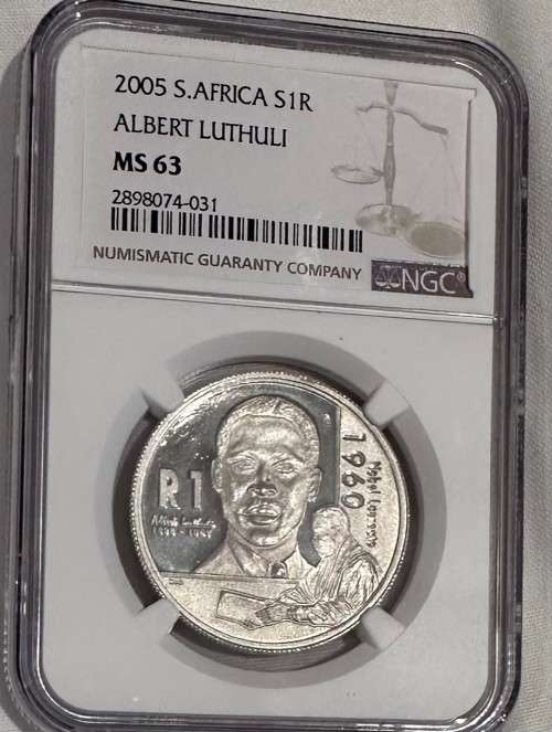 Rare 2005 Luthuli UNC MS63 NGC Silver R1 coin low mintage 256