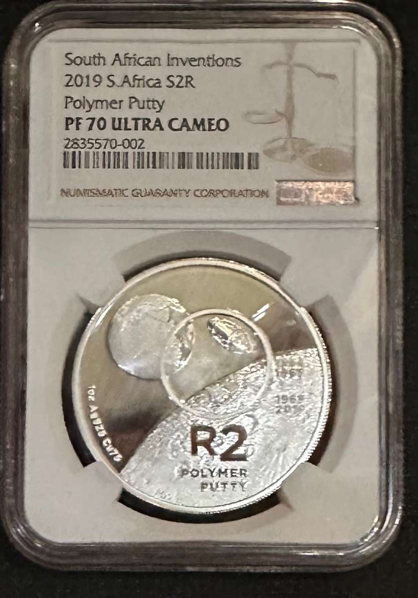 Perfect 2019 Proof R2 Polymer Putty Silver coin NGC PF70