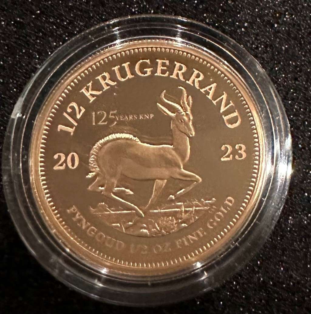 2023 Proof Gold 1/2oz Krugerrand 22ct 125 years of the Kruger National Park mintmarked only 100