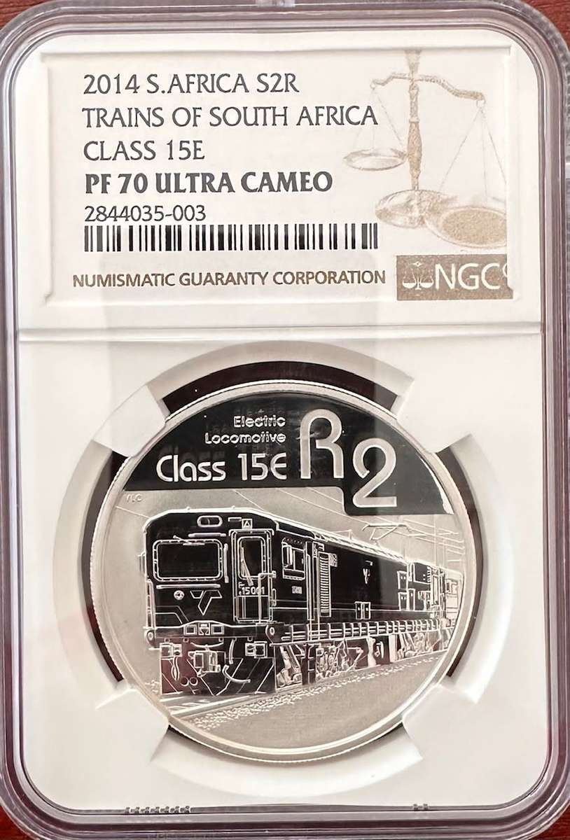 TOP POP 2014 Proof R2 Class 15E train Silver coin NGC PF70 only 9