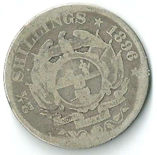 1896 2.5 shilling ZAR silver coin 13g Silver - condition as per scan