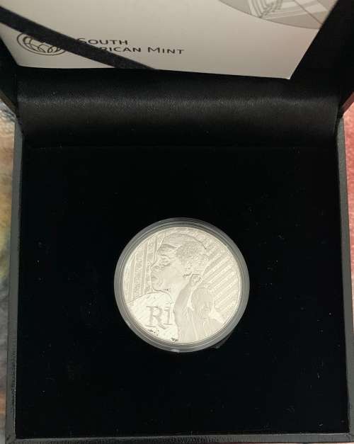 2018 Proof Mandela R1 Silver Protea Series Coin With Box And Certificate