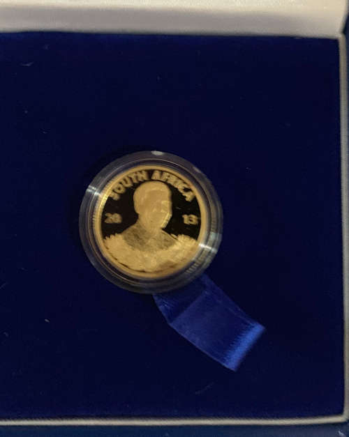 2013 Life Of legend Mandela 1/10th Gold Coin 24ct Protea Series
