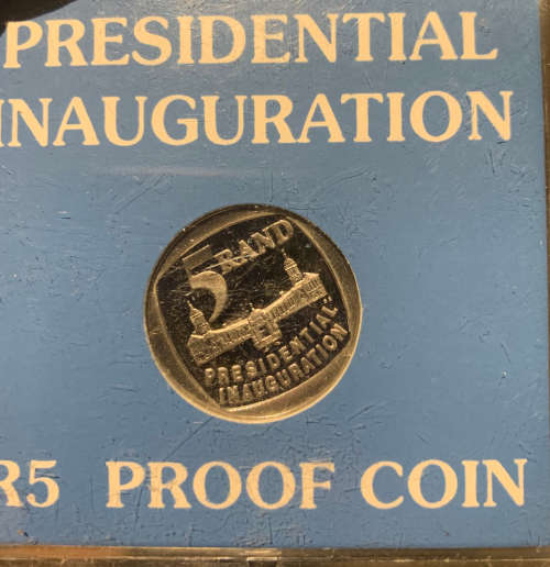 1994 Proof R5 Presidential Inauguration Coin In Original Perspex Holder