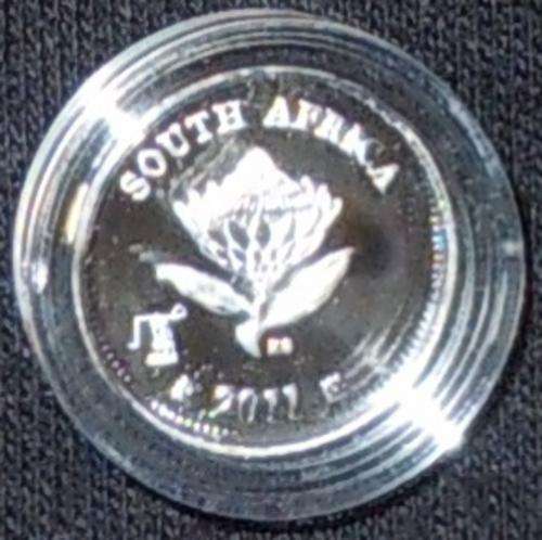 NEW 2011 Flypress Silver Tickey MINTMARK Coin - only 300 at SA Mint JHB Coin Fair
