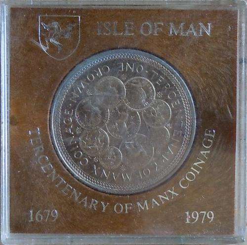 ISLE OF MAN 1979 MANX COINAGE ONE CROWN - spink style case World coin