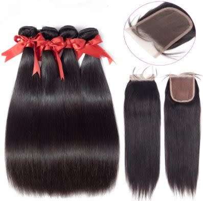 ** LIMITED STOCK**Straight Brazilian hair 3x 20 inches Bundles + *FREE 18 '' CLOSURE
