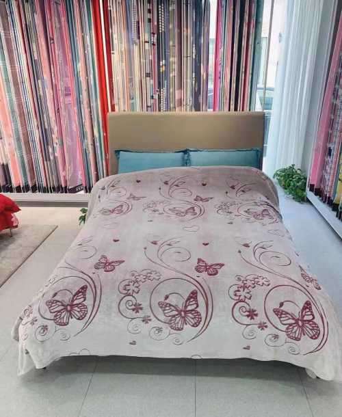 Queen Size Butterly Blanket - Maroon