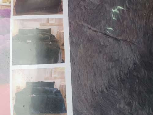 Super Fluffy Blanket Comforter Set - Dark Grey