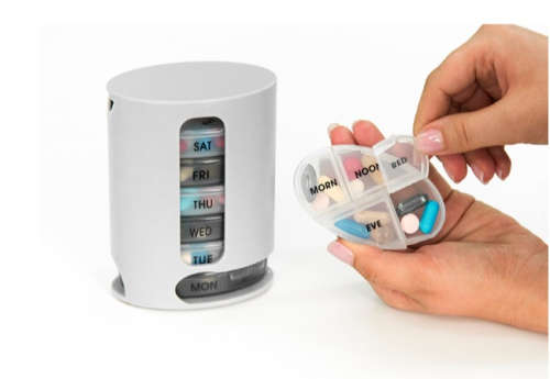 Pill Pro Organizer-Whitegrey