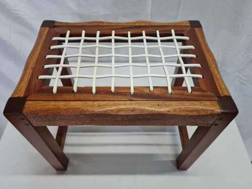 Vintage Riempie Foot Stool - Fully Restored and New Riempies Fitted