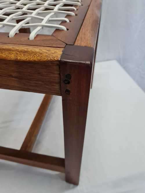 Vintage Riempie Foot Stool - Fully Restored and New Riempies Fitted