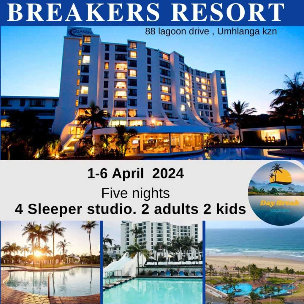 Breakers Resort 1-6 April 2024 (5 nights) Studio 2 adults 2 kids