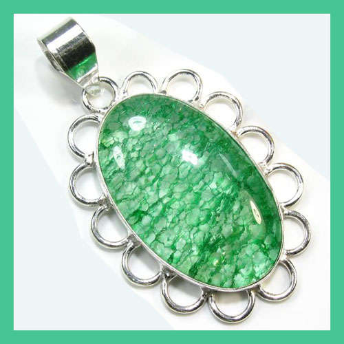 ***925 Sterling Silver***SNAKE SKIN QUARTZ PENDANT