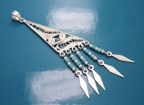 ***STERLING SILVER***Filigree Designer Inspired  PENDANT