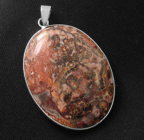NATURAL OCEAN JASPER  - Breathtaking 18 ct GP Pendant