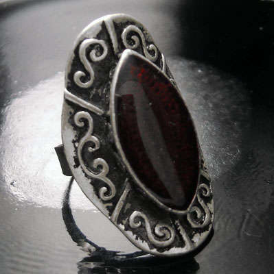 Total Clearance !!!  Antique Design Silvertone Adjustable Ring