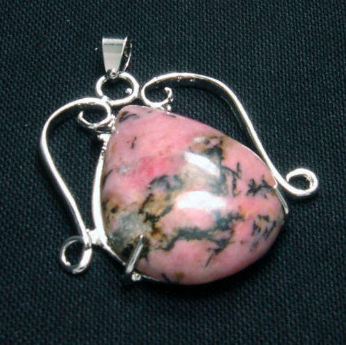 UNIQUE one of A KIND  !!!  Rhodonite Gemstone PENDANT