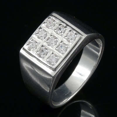 ONE Of A KIND Amazing Celtic Design !!! CZ Pave Ring Size 10 ( T 1/2 )