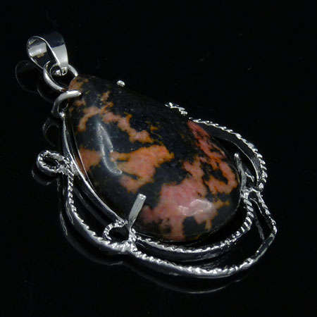 NATURAL Rhodonite PENDANT