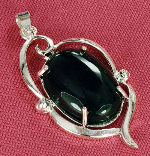 MAGNIFICENT !!! Natural Gemstone Pendant - Indian Moss Agate