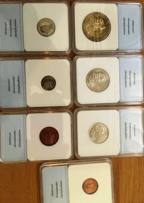 Short mint set 1965 RSA  7 coins