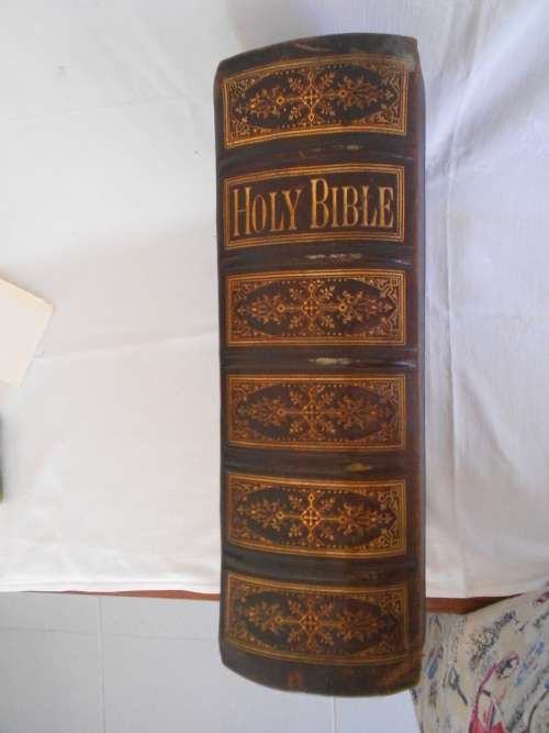 Antique Family Bible (1870's) : Leather-bound Featuring Harper and Rippon Families