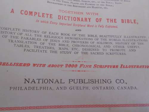 Antique Family Bible (1870's) : Leather-bound Featuring Harper and Rippon Families