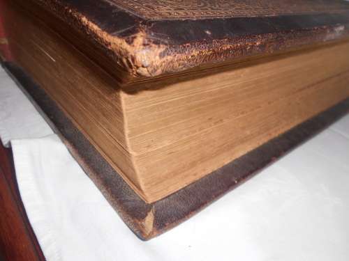 Antique Family Bible (1870's) : Leather-bound Featuring Harper and Rippon Families