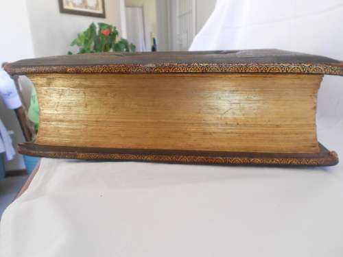 Antique Family Bible (1870's) : Leather-bound Featuring Harper and Rippon Families
