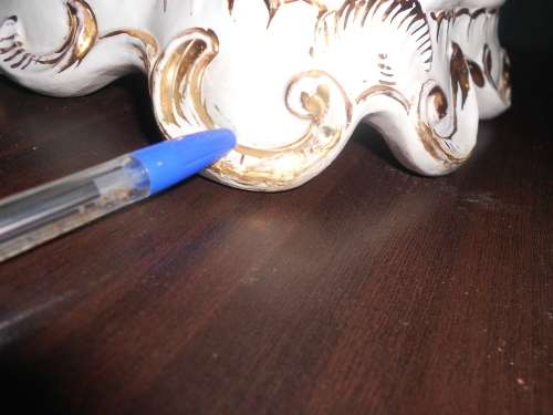 Beautiful, Large, Vintage Capodimonte Vase : Country Scene