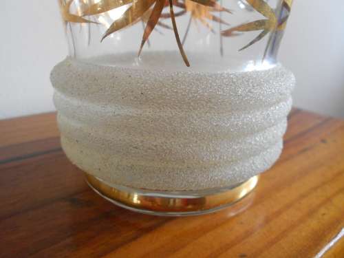 1940's Vintage Set, Gilt-Edged Water Jug and 5 Matching Tumblers : Great Condition