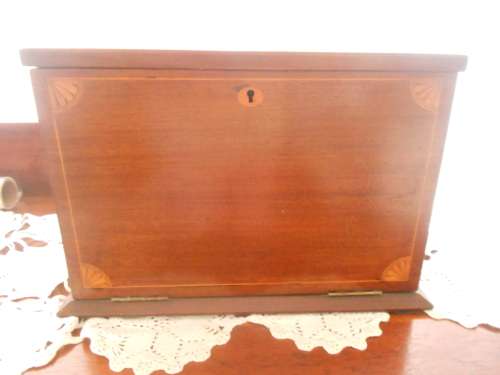Rare, Antique, Victorian, Rosewood Writing Slope/Desktop Stationery Cabinet
