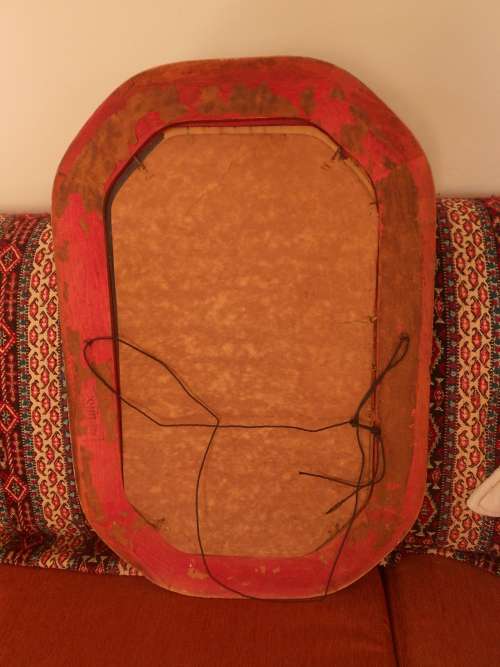 Vintage (1920's) Reverse Painting on Convex Glass, Beautiful Old Mill Scene, Black Frame, Gd Con