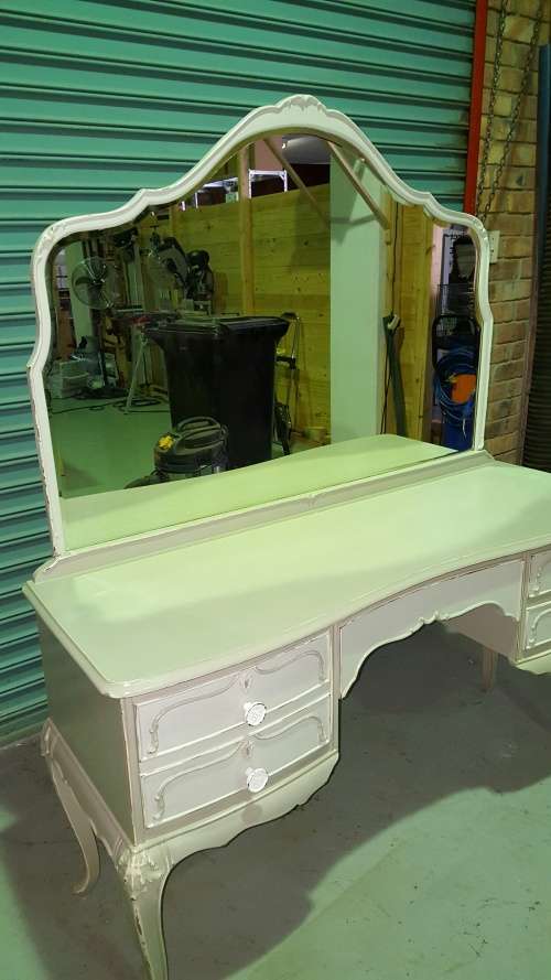 Antique French Louis XV style shabby chic dressing table