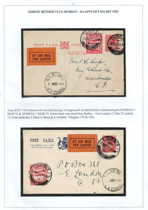AIR MAIL HISTORY 1925/1932 1st Experimental Airmail & 1st Airmail to London