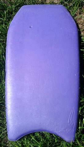 PURPLE AND BLACK BOOGIE BOARD 104CM X 53CM