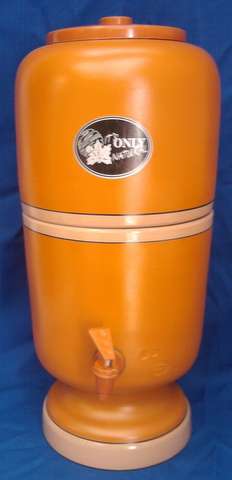 NATURAL TERRACOTTA STEFANI WATER PURIFIER GRAVITY FEED 5L. NEVER BEEN USED LEFT IN BOX