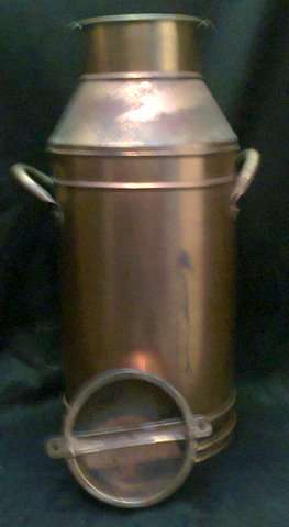 COPPER MILK CAN VERY TARNISHED HEIGHT IS 60CM