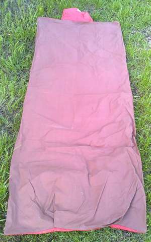 Sleeping Bag Groundsheet. Bag goes inside the groundsheet