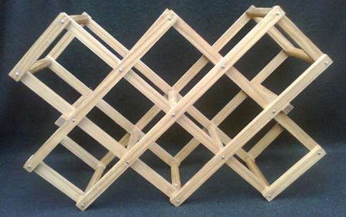 Folding Wooden Wine Rack takes 10 Bottles 50cm x 32.5cm
