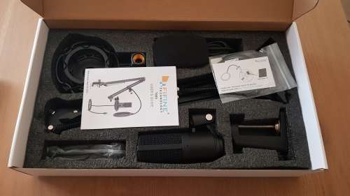 Fifine T669 Cardioid USB Condensor Microphone Arm Desk Mount Kit - Black