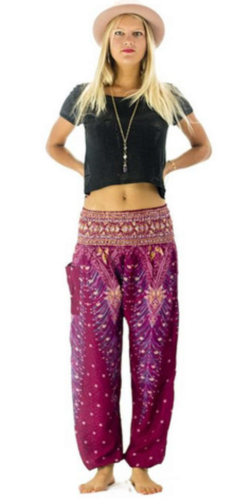 Hip-hop harem pants, Funky Thai Pants, Beach, Aladdin pant, indie, summer Hippy, elastic waist,
