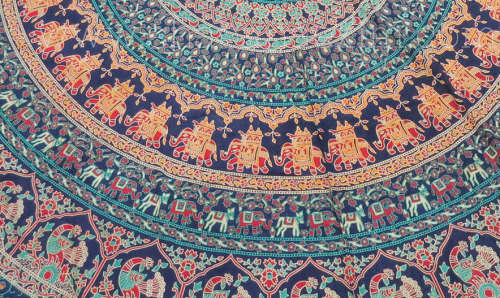 Round Beach Towel with Terry backing, Roundie, Yoga Towel, Table Cloth,